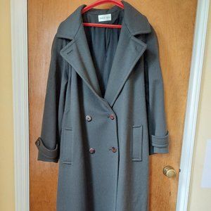 1990s Charles Klein Full Length Wool Trench Coat